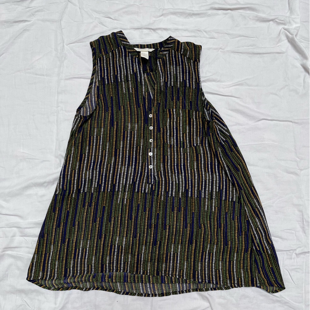 H&M sleeveless sheer top size 2